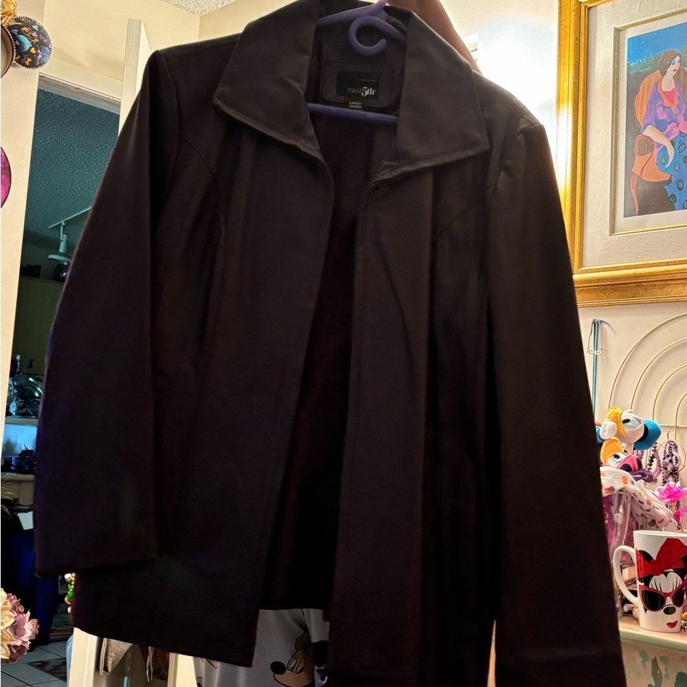 Purple leather jacket